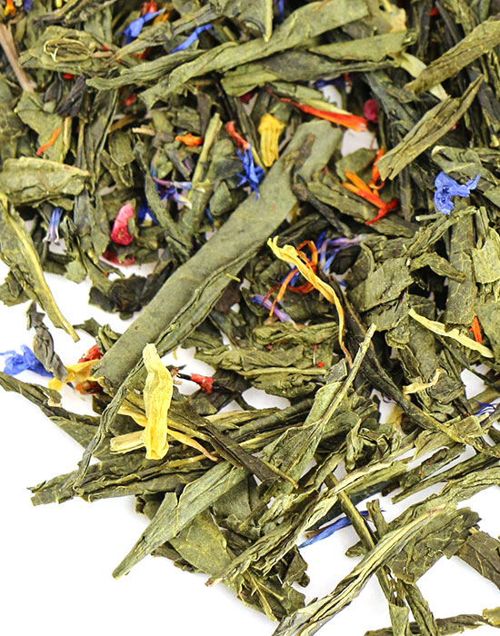 фото - Чай Іскри шампанського, мікс зелений, чорний чай з квітами та ягодами фото - Чай Іскри шампанського, мікс зелений, чорний чай з квітами та ягодами