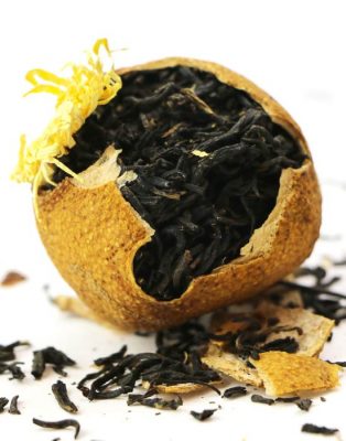 фото - Черный чай Дянь Хун с жасмином в лимоне. 15 г.