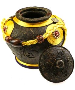 фото - Подарочный Шэн (Шен) пуэр “Горшочек с желтым оформлением” 700 г.