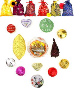 фото - Подарочный мешочек с чаями. Ассорти мини точа Шен, Шу  и Пуэр в мандарине.