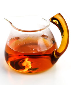 фото - Чахай із скла з жовтою ручкою. 400 мл.