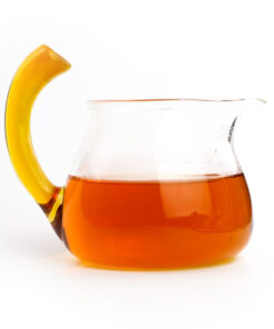 фото - Чахай із скла з жовтою ручкою. 400 мл.