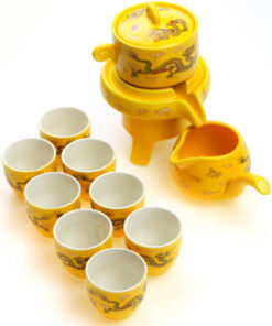 фото - Чайный сервиз “Золотой дракон” на 8 персон (керамика).