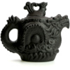 фото - Чайник черный дракон и феникс из исинской глины,  объем 500 мл.