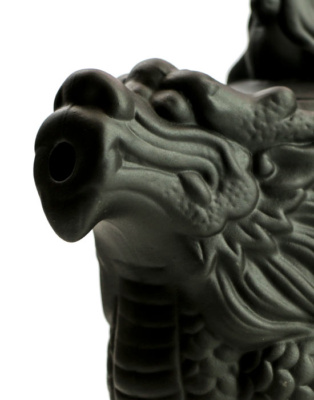 фото - Чайник чорний дракон і фенікс, ісинська глина, заварник 500 мл.