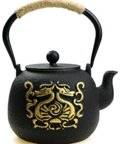фото - Чайник заварник для чая с ситом чугунный Тэцубин “Два дракона” 1200 мл