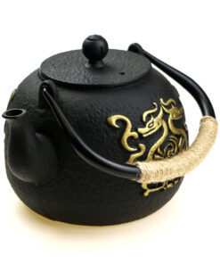 фото - Чайник заварник для чая с ситом чугунный Тэцубин “Два дракона” 1200 мл