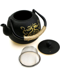 фото - Чайник заварник для чая с ситом чугунный Тэцубин “Два дракона” 1200 мл