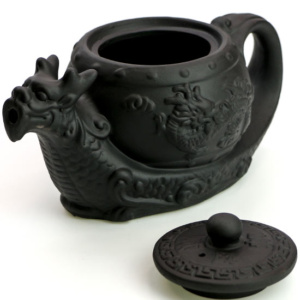 фото - Чайник черный дракон, исинская глина, заварочник 400 мл.