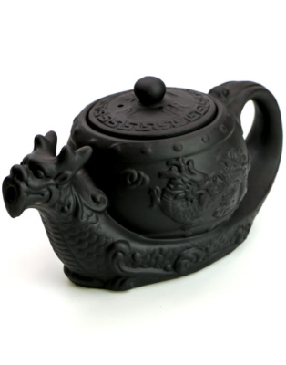 фото - Чайник черный дракон, исинская глина, заварочник 400 мл.