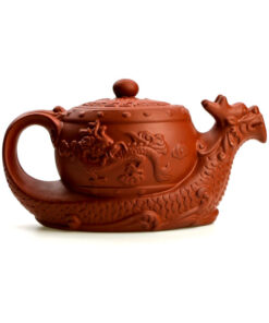 фото - Чайник “Дракона човен” глиняний. Червоний 400 мл.