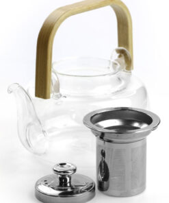 фото - Чайник для заваривания чая, термостекло с бамбуковой ручкой, семейный на 800 мл