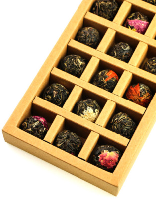 фото - Подарчный набор чая. “Шен Пуэр с цветами”