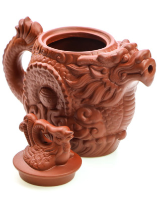 фото - Чайник красный дракон и феникс из исинской глины, объем 500 мл. фото - Чайник красный дракон и феникс из исинской глины, объем 500 мл.