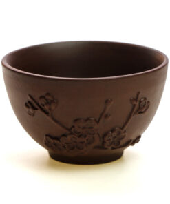 фото - Чашка піала термостійка “Сливова гілка” червона ісинська глина 80 мл