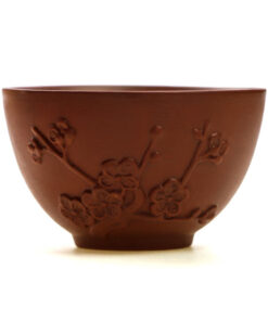 фото - Чашка піала термостійка “Сливова гілка” червона ісинська глина 80 мл