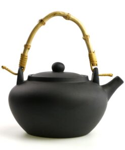 фото - Чайник заварювальний з бамбуковою ручкою, чорний ісин, 500 мл