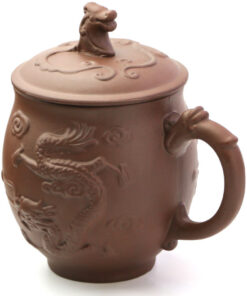 фото - Чашка Пузатый дракон исинская глина кружка для чая коричневая, 500 мл