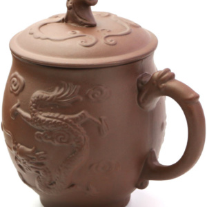 фото - Чашка Пузатый дракон исинская глина кружка для чая коричневая, 500 мл