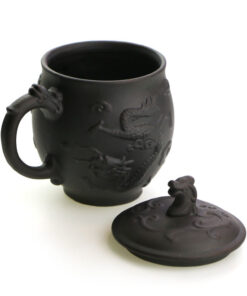 фото - Чашка Пузатый дракон исинская глина кружка для чая черная, 500 мл