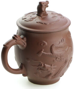 фото - Чашка Пузатый дракон исинская глина кружка для чая коричневая, 500 мл