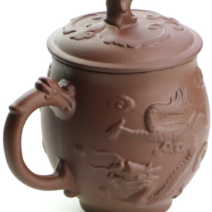 фото - Чашка Пузатый дракон исинская глина кружка для чая коричневая, 500 мл