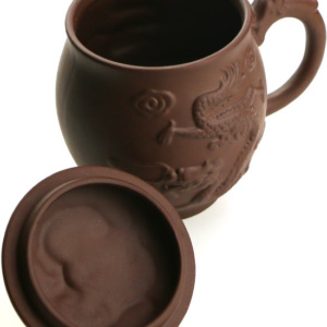 фото - Чашка Пузатый дракон исинская глина кружка для чая коричневая, 500 мл