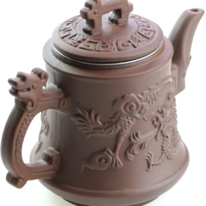 фото - Чайник заварочный, Двойной дракон, исин коричневый, 500 мл