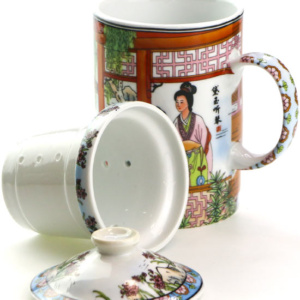 фото - Чашка керамічна з ситом. 300 мл