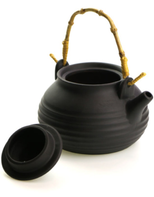 фото - Чайник заварочный с бамбуковой ручкой, Волна, исин черный, 500 мл