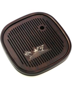 фото - Чабань прямокутна чайна дошка для Гунфу Ча, еко бамбук 36.7х35.7х3 см (Копировать)