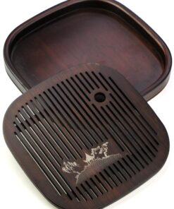 фото - Чабань прямокутна чайна дошка для Гунфу Ча, еко бамбук 36.7х35.7х3 см (Копировать)