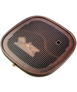 фото - Чабань прямокутна чайна дошка для Гунфу Ча, еко бамбук 36.7х35.7х3 см