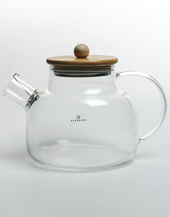 фото - Чайник для заваривания чая, термостекло, крышка бамбук,  1500 мл (Копировать)