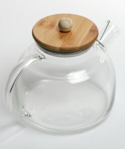 фото - Чайник для заваривания чая, термостекло, крышка бамбук,  1500 мл (Копировать)