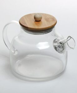 фото - Чайник для заваривания чая, термостекло, крышка бамбук, 1500 мл (Копировать)