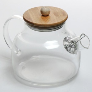 фото - Чайник для заваривания чая, термостекло, крышка бамбук,  1500 мл (Копировать)