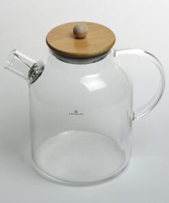 фото - Чайник для заваривания чая, термостекло, крышка бамбук,  1500 мл (Копировать)