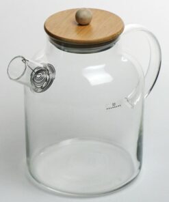 фото - Чайник для заваривания чая, термостекло, крышка бамбук,  1500 мл (Копировать)