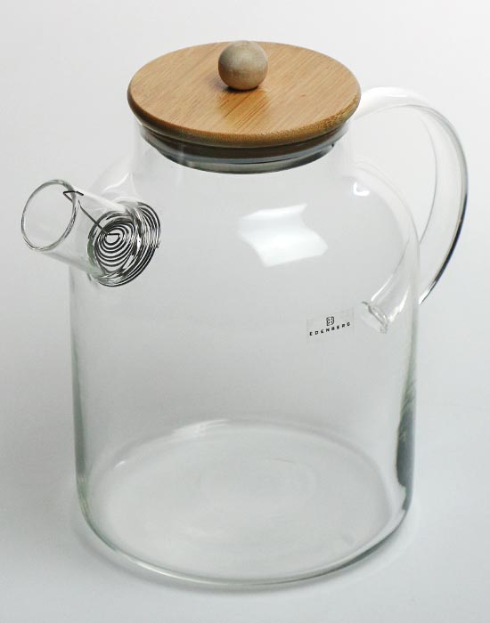 фото - Чайник для заваривания чая, термостекло, крышка бамбук,  1500 мл (Копировать)