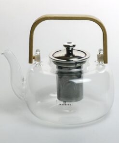 фото - Чайник для заваривания чая, термостекло с бамбуковой ручкой,  1500мл