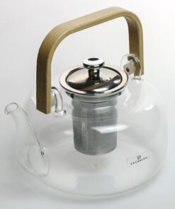 фото - Чайник для заваривания чая, термостекло с бамбуковой ручкой,  1500мл