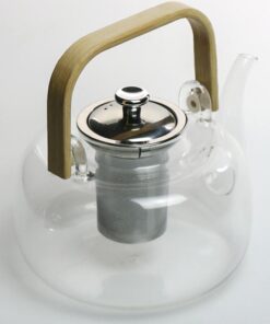 фото - Чайник для заваривания чая, термостекло с бамбуковой ручкой,  1500мл