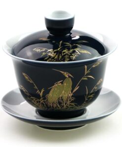 фото - Гайвань для заваривания чая “Журавль” фарфор 180 мл, Темно-синяя (Копировать)