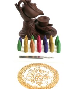 фото - Підставка  для арома конусів Рука з чашкою + набір крнусів, рідкий дим, кераміка,