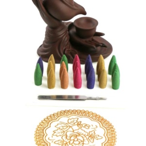 фото - Підставка  для арома конусів Рука з чашкою + набір крнусів, рідкий дим, кераміка,