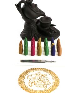 фото - Підставка  для арома конусів Рука з чашкою + набір крнусів, рідкий дим, кераміка,