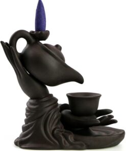 фото - Підставка  для арома конусів Рука з чашкою + набір крнусів, рідкий дим, кераміка,