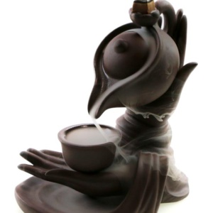 фото - Підставка  для арома конусів Рука з чашкою + набір крнусів, рідкий дим, кераміка,