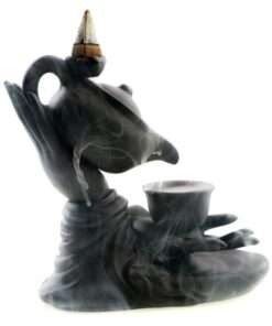 фото - Підставка  для арома конусів Рука з чашкою + набір крнусів, рідкий дим, кераміка,